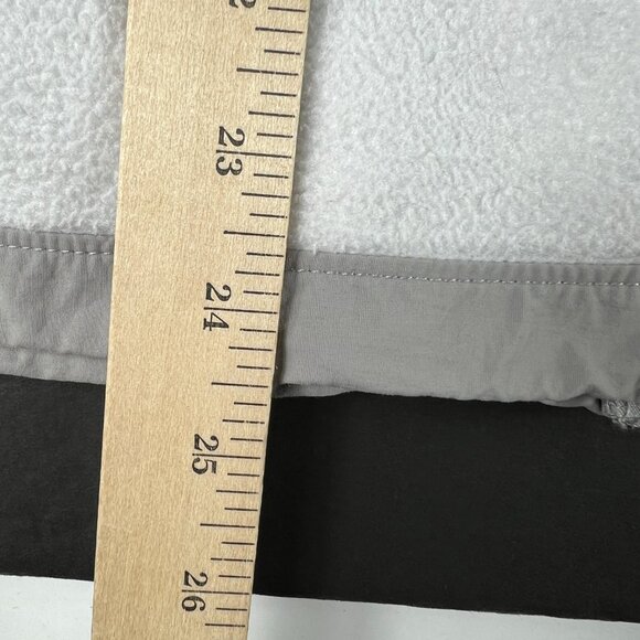 The North Face TNF Denali Jacket Women Small Grey White Polortec Full Zip Fleece - Picture 14 of 16